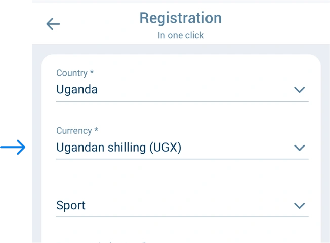 One-click registration 1xBet BetAPK Uganda